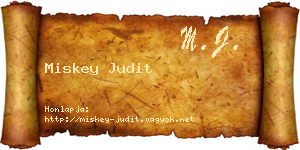 Miskey Judit névjegykártya